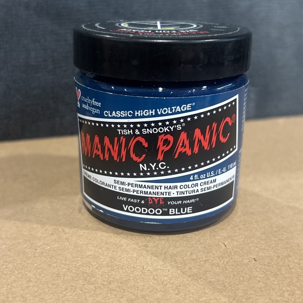 Manic Panic Vegan Semi Permanent Hair Dye Color Cream 118 mL‎ -VOODOO BLUE